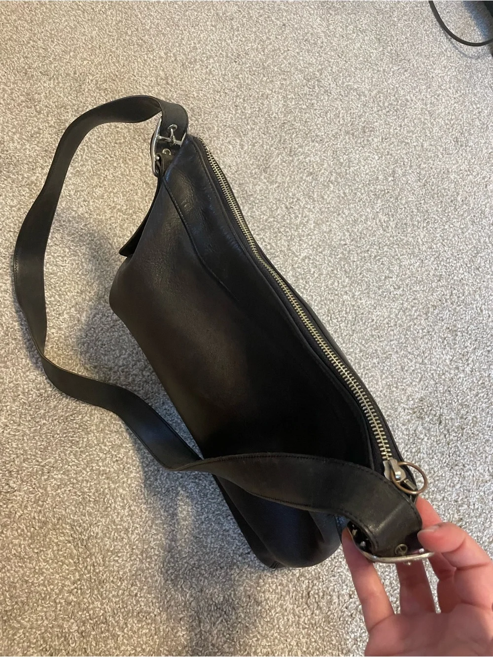 Vintage Black Leather Coach Legacy Bag